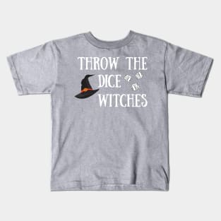 Throw the Dice Witches It's Buncoween Bunco Night Dice Game Kids T-Shirt